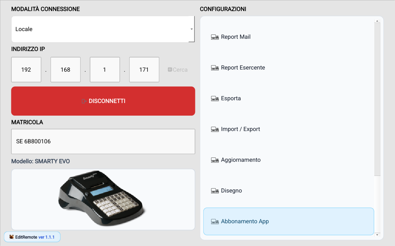Main EditRemote post connessione